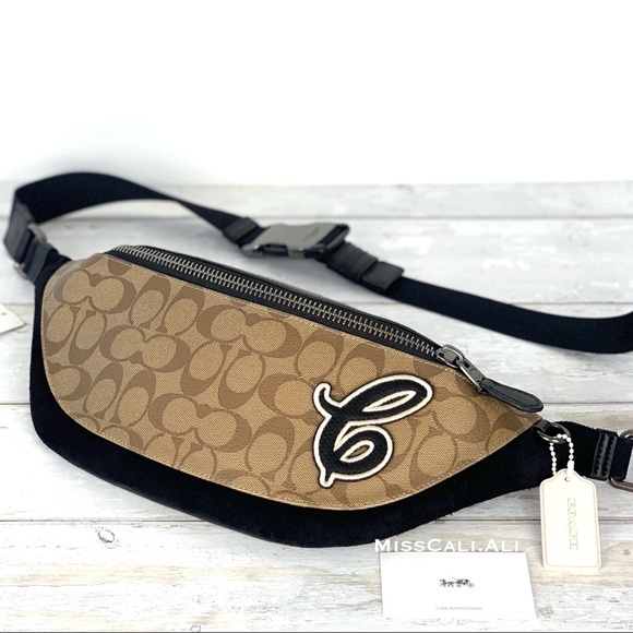 ⚡️COACH Men’s Warren Signature Leather Belt Bag - Picture 1 of 13